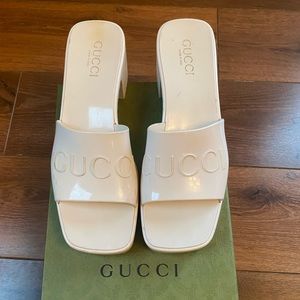 Gucci Rubber Sandal - Size 38 (7.5-8) Mystic White